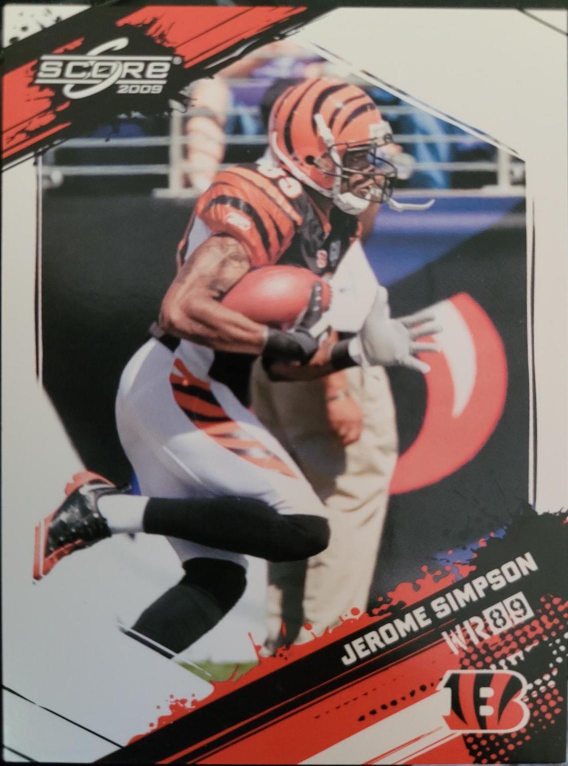 Jerome Simpson #61 Football Cards 2009 Panini Score