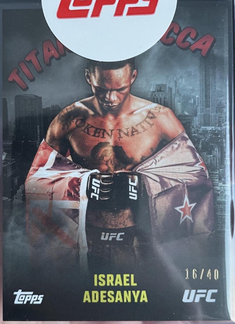 Israel Adesanya #TM-11 Ufc Cards 2024 Topps UFC NYC Titans of the Mecca