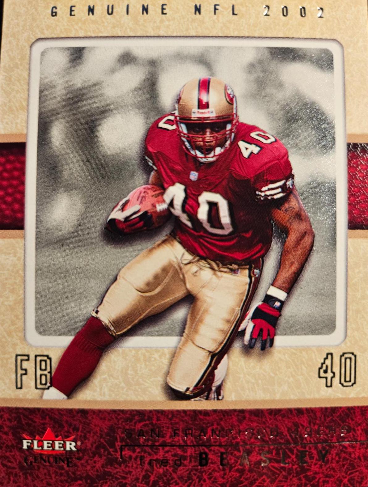 Fred Beasley #104 Football Cards 2002 Fleer Genuine