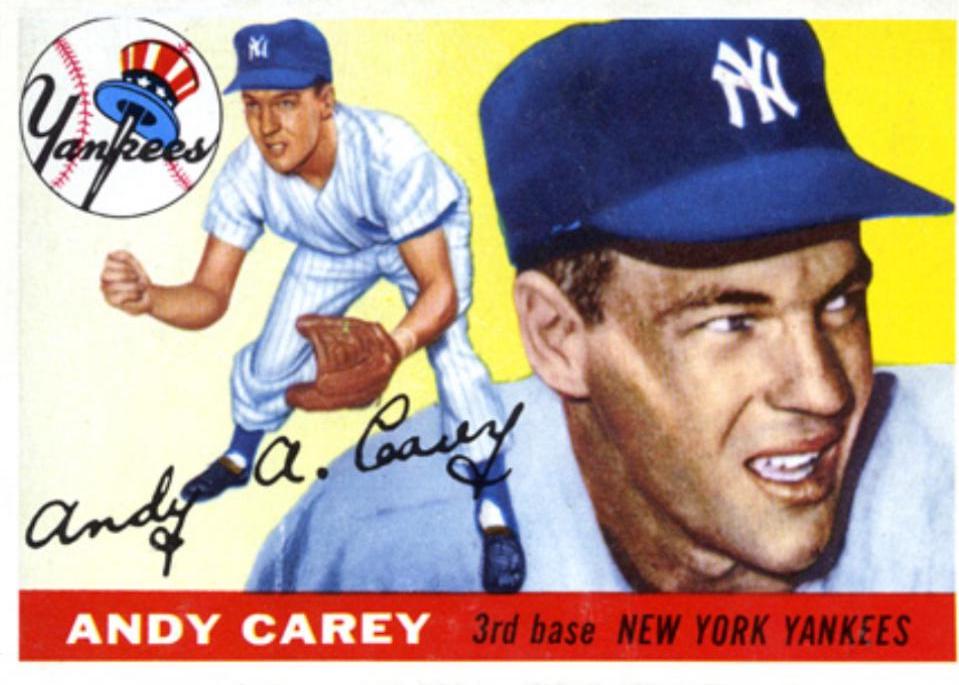 Andy Carey #20 Baseball Cards 1955 Topps