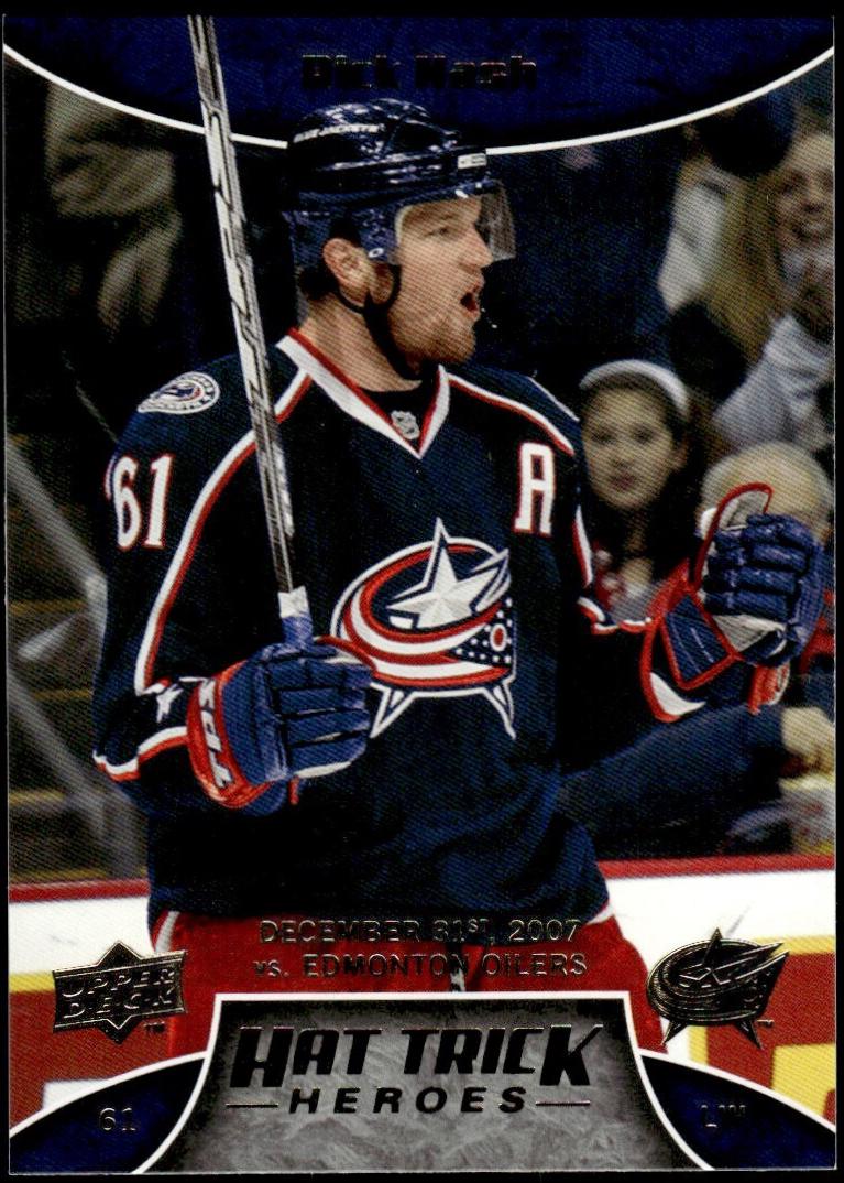 Rick Nash #HT11 Hockey Cards 2008 Upper Deck Hat Trick Heroes