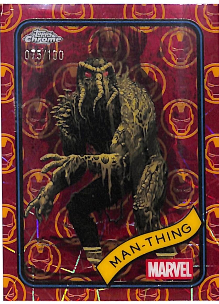 Man-Thing Iron Man Red & Gold Lazer Refractor