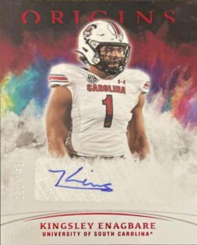 Kingsley Enagbare #OA-KEN Football Cards 2022 Panini Chronicles Draft Picks Origins Rookie Autographs