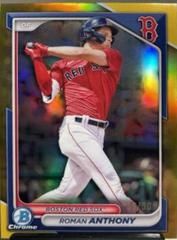 Roman Anthony [Gold Refractor] #BDC-19 Baseball Cards 2024 Bowman Draft Chrome Prices