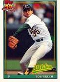 Bob Welch #28 Baseball Cards 1991 Topps Cracker Jack Series 2