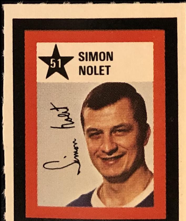 Simon Nolet #51 Hockey Cards 1970 Colgate Stamps