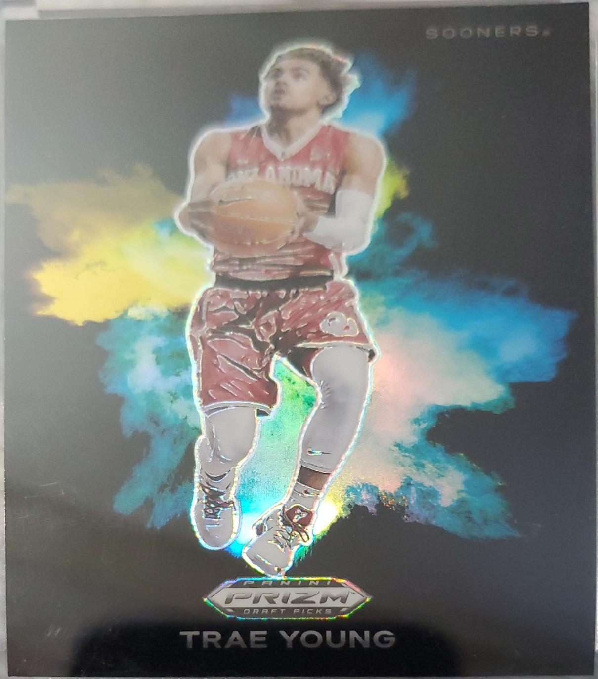Trae Young #10 Basketball Cards 2024 Prizm Draft Picks Black Color Blast