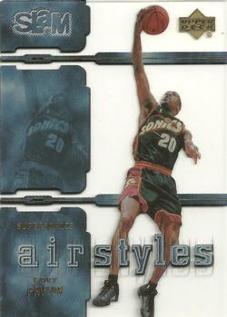 Gary Payton #AS3 Basketball Cards 2000 Upper Deck Slam Air Styles