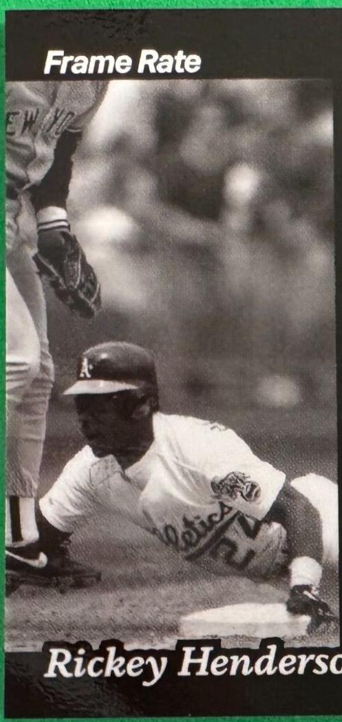 Rickey Henderson #FR10 Baseball Cards 2023 Topps Black and White Frame Rate