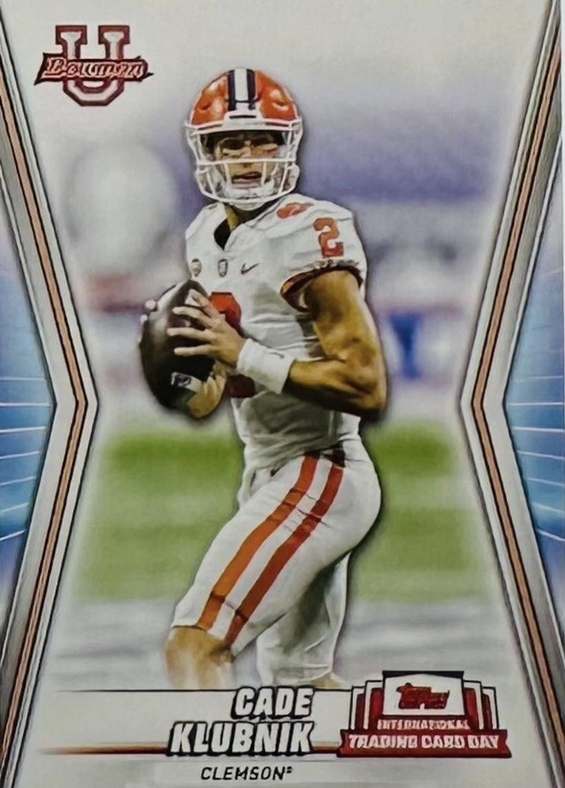 Cade Klubnik #NTCD-BF5 Football Cards 2023 Topps International Trading Card Day