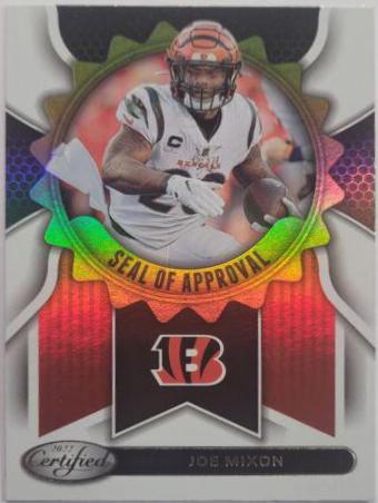 Joe Mixon #2 Football Cards 2022 Panini Certified Seal of Approval
