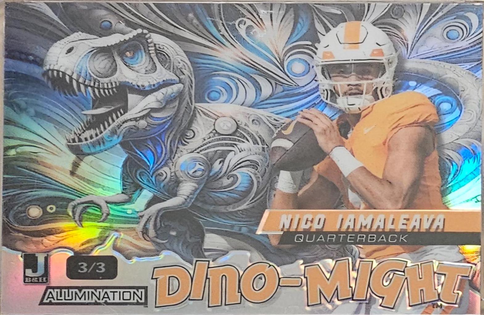 Nico Iamaleava #DMTRX-NI 2024 Wild Card Alumination Dino Might Football