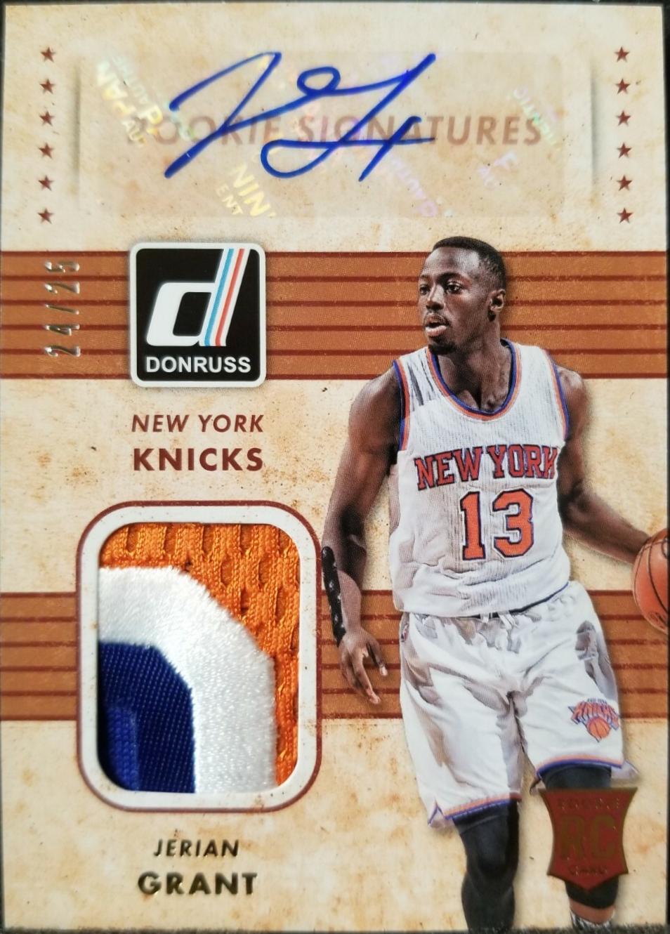 Jerian Grant #RMS-JG 2015-16 Donruss Basketball Rookie Material Signatures