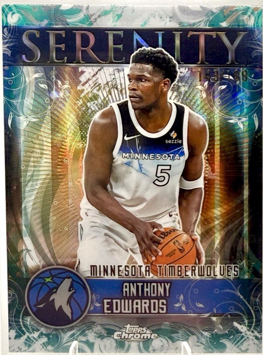 2025 Topps Chrome Serenity Anthony Edwards [Aqua Refractor] #SY-4 card