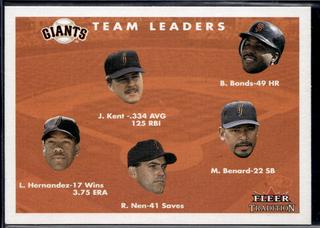Jeff Kent / Barry Bonds / Marvin Benard / Robb Nen / Livan Hernandez