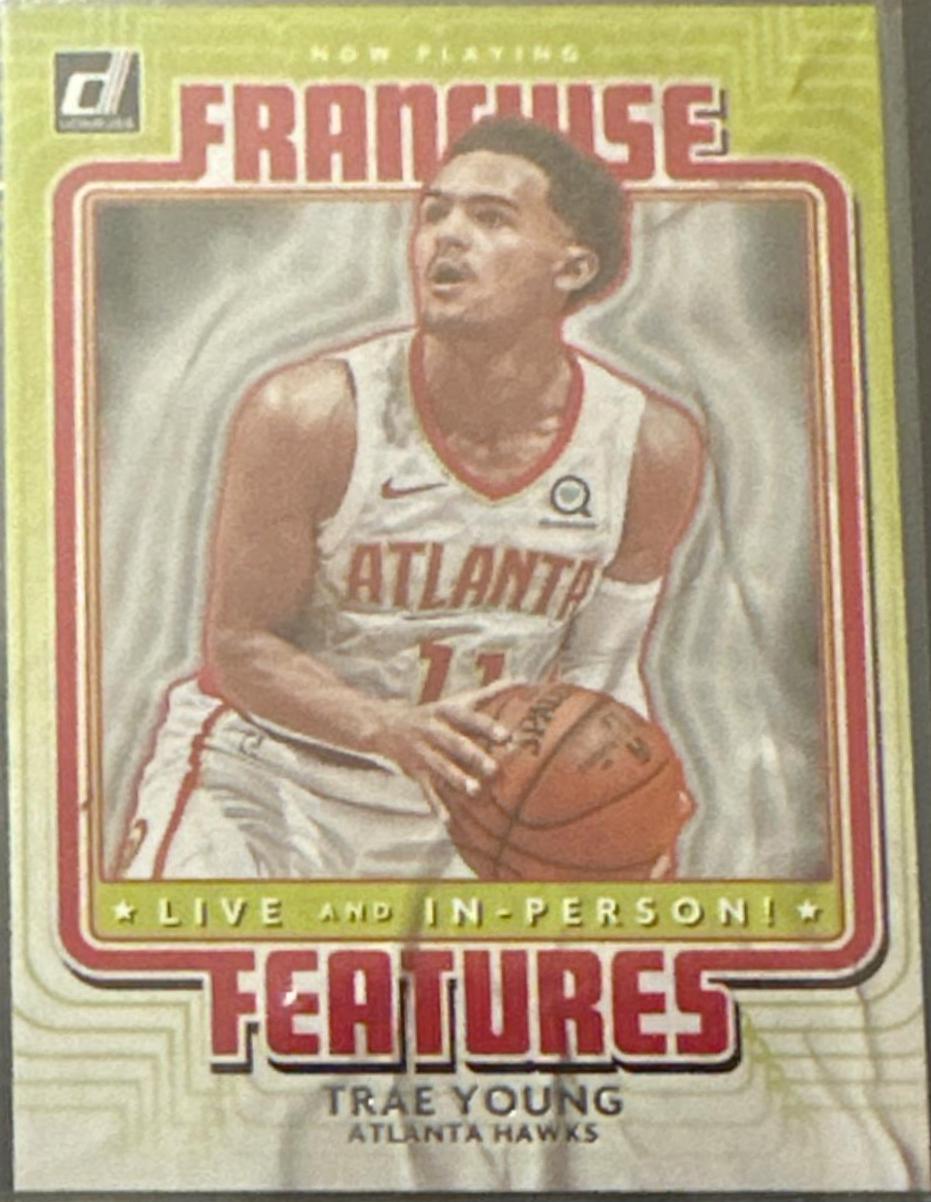 Trae young #1 Basketball Cards 2020 Donruss Franchise Features