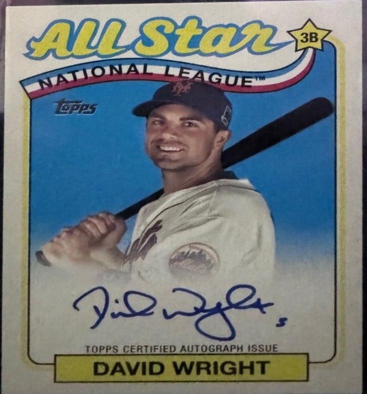 David Wright #89ASA-DWR 2024 Topps 1989 All Star Autograph Baseball
