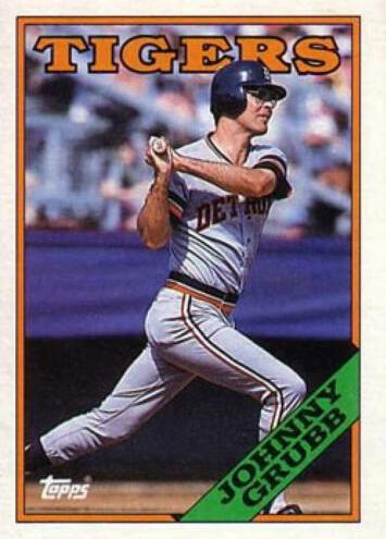 Johnny Grubb #128 Baseball Cards 1988 Topps