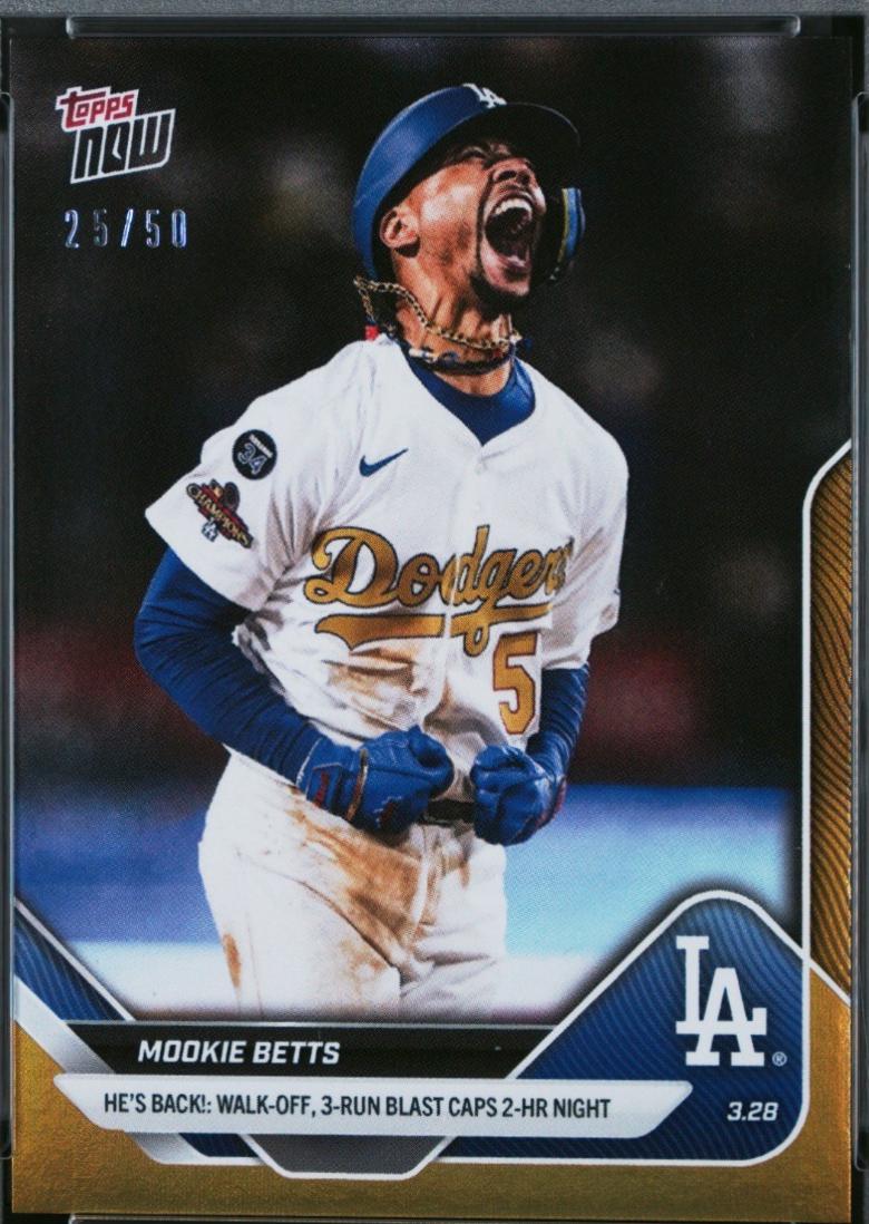 Mookie Betts #16 2025 Topps Now Baseball