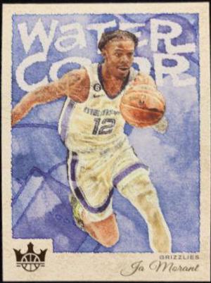 Ja Morant #4 Basketball Cards 2022 Panini Court Kings Water Color