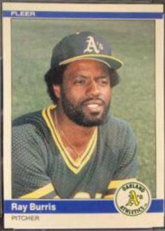 Ray Burris #U-19 Baseball Cards 1984 Fleer Update