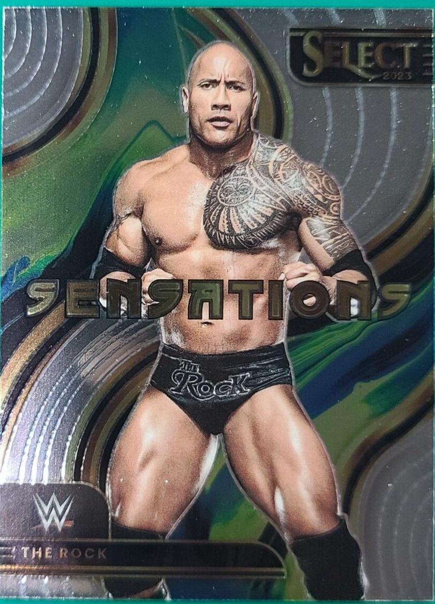 The Rock #6 Wrestling Cards 2023 Panini Select WWE Sensations
