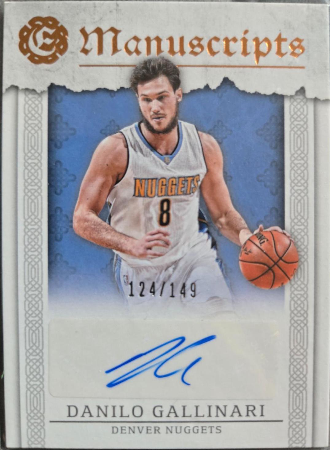Danilo Gallinari #M-DG Basketball Cards 2016 Panini Excalibur Manuscripts Autographs