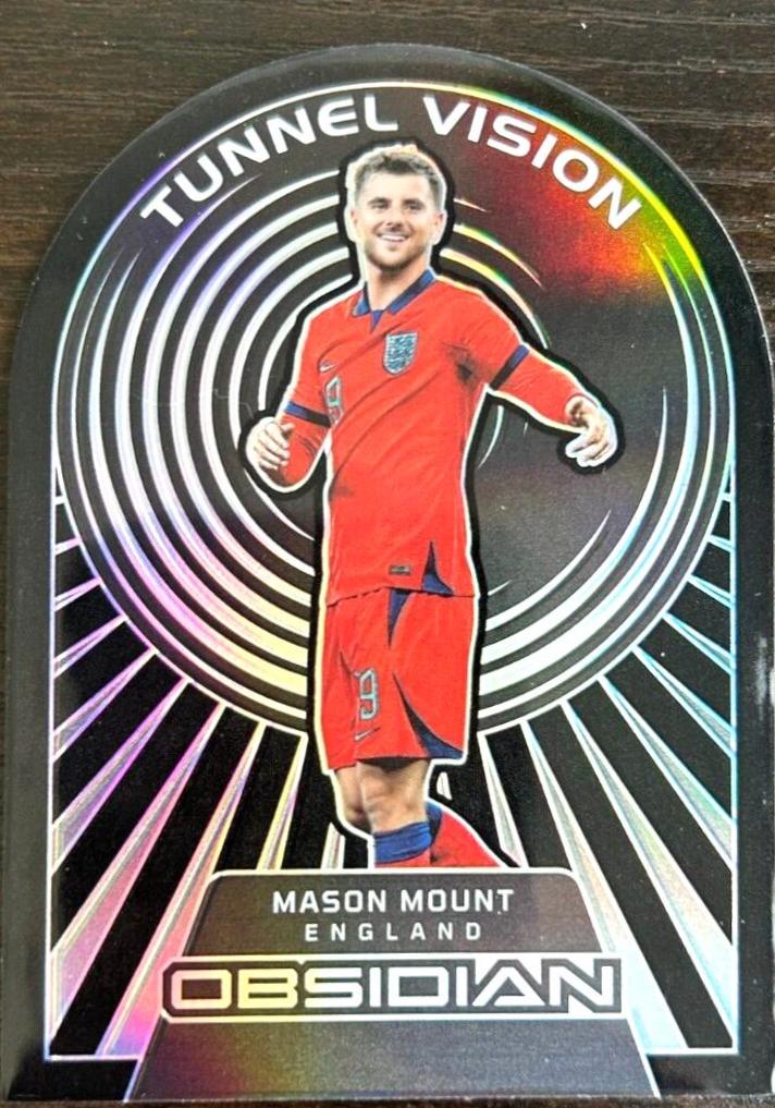 Mason Mount #5 Soccer Cards 2022 Panini Obsidian Tunnel Vision