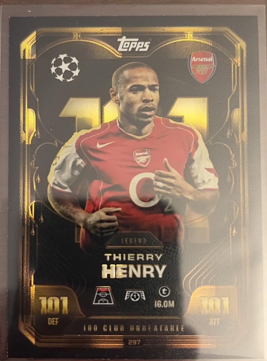 Thierry Henry #297 2025 Topps Match Attax Extra Soccer