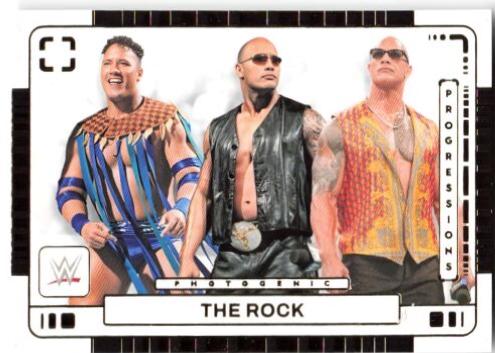 The Rock #9 Wrestling Cards 2024 Panini PhotoGenic WWE Progressions