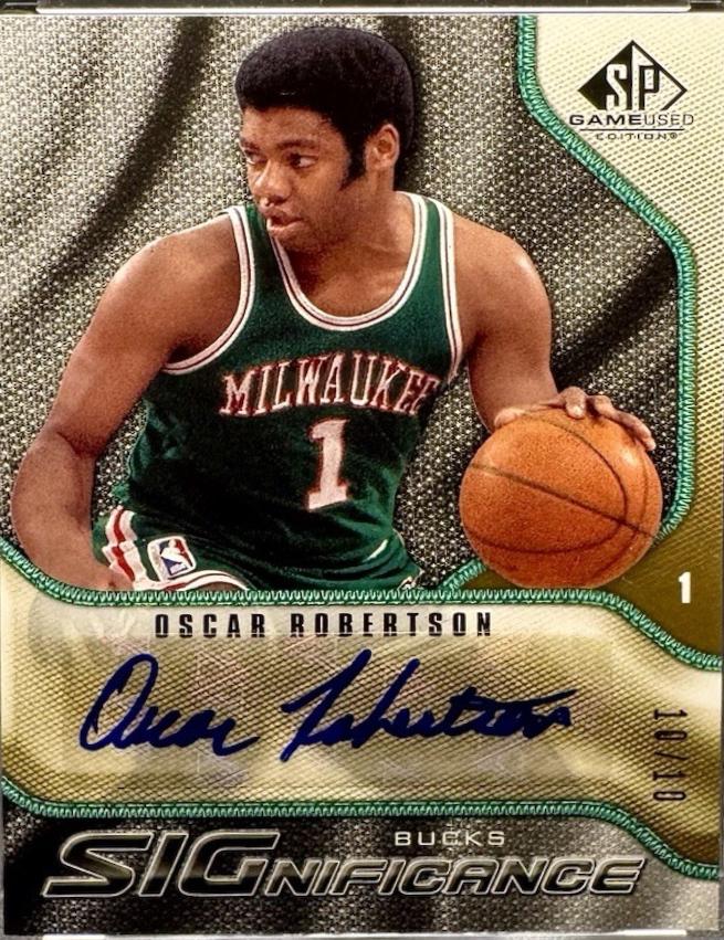 Oscar Robertson #S-OR 2009-10 SP Game Used Basketball SIGnificance
