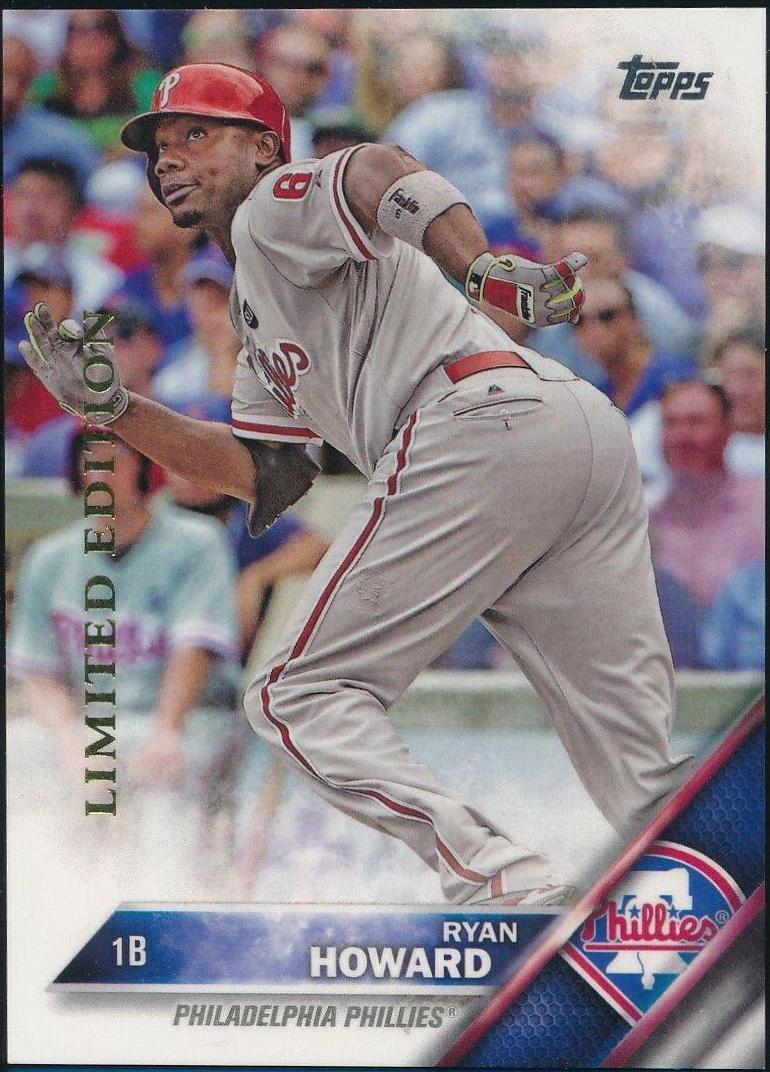 Ryan Howard #15 Baseball Cards 2016 Topps Limited Edition