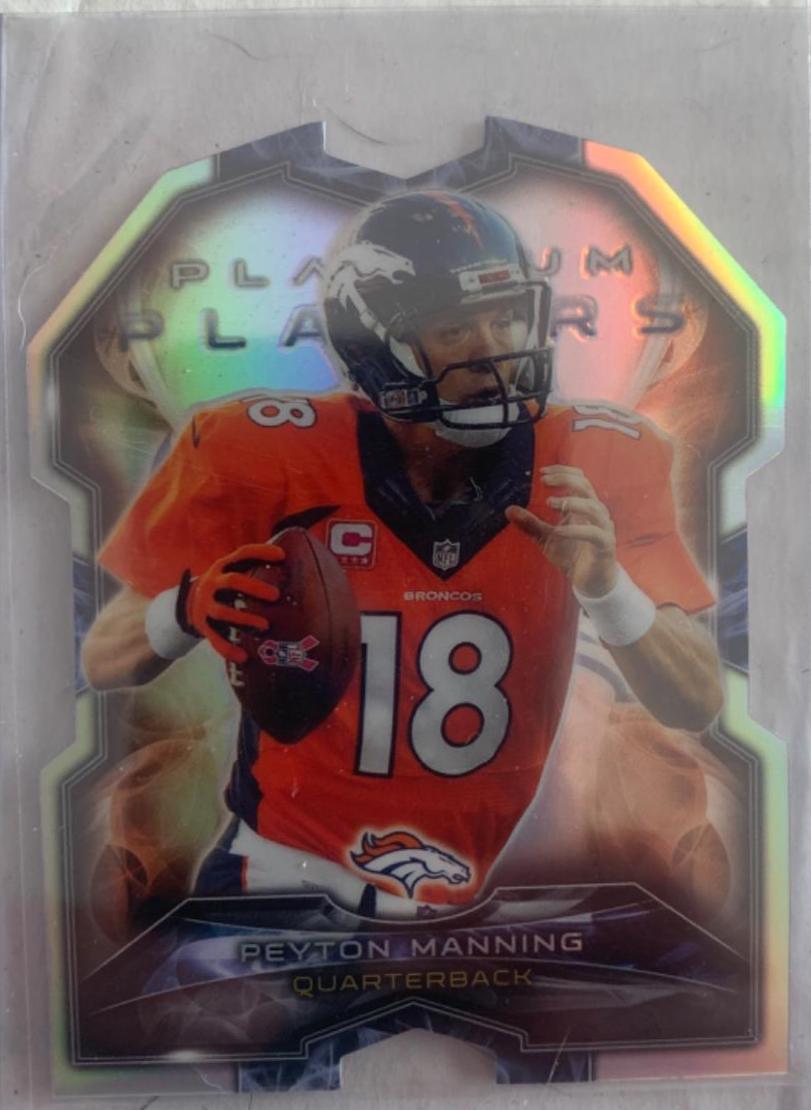 Peyton Manning #PDC-PM Football Cards 2015 Topps Platinum Players Die-Cut