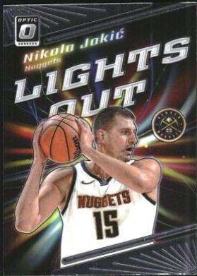 Nikola Jokic #5 Basketball Cards 2023 Donruss Optic Lights Out
