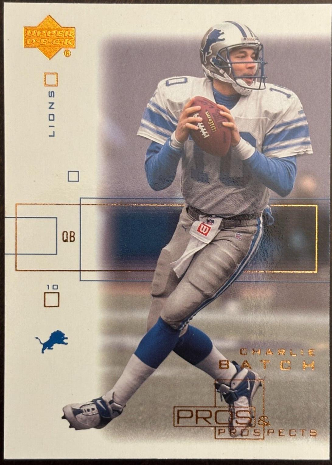 Charlie Batch #29 Football Cards 2001 Upper Deck Pros & Prospects