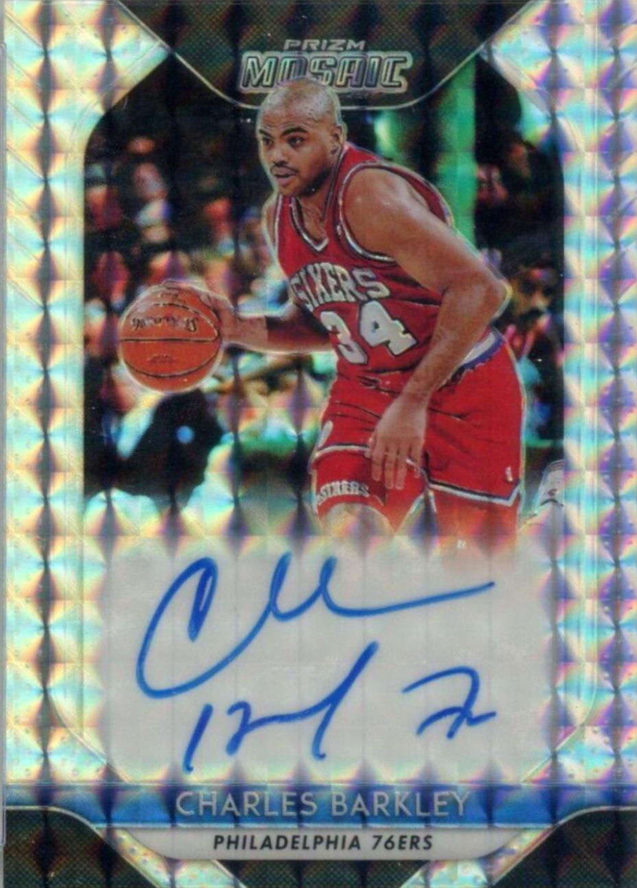 Charles Barkley #MO-CB Basketball Cards 2018 Panini Prizm Mosaic Autographs