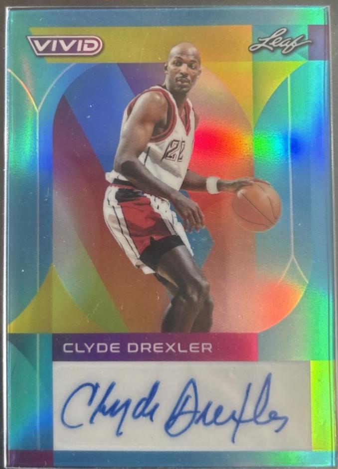 Clyde Drexler #BA-CD1 2022 Leaf Vivid Basketball