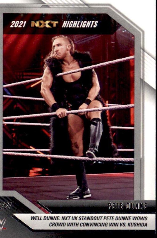 Pete Dunne #9 Wrestling Cards 2022 Panini NXT WWE 2021 Highlights