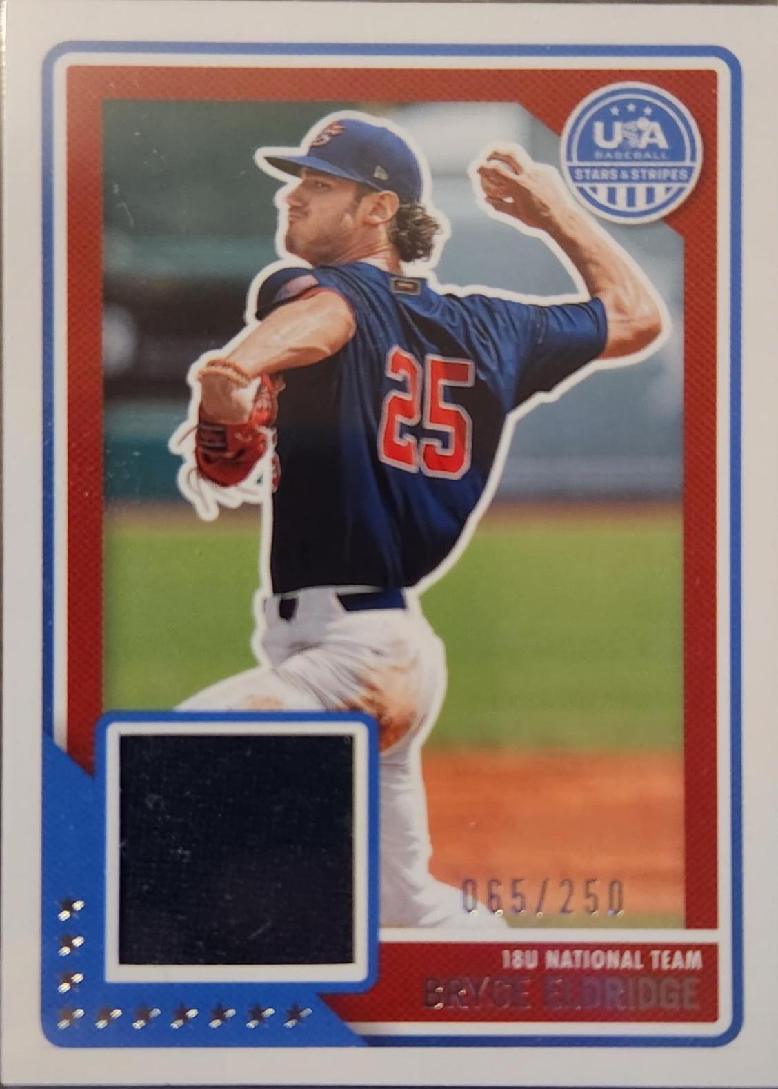 Bryce Eldridge #USAM-BE 2023 Panini Stars & Stripes USA Material Baseball