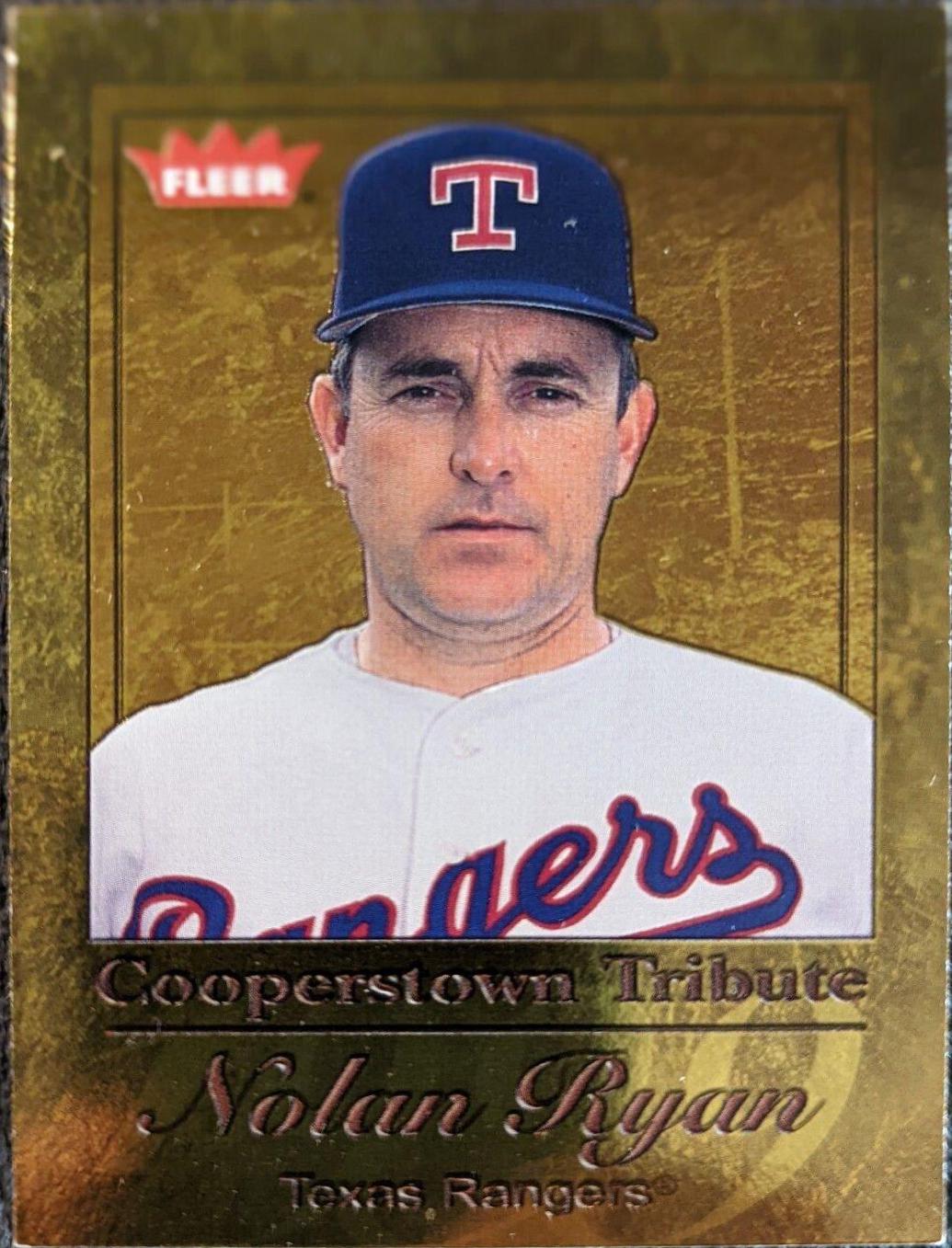 Nolan Ryan #8 Baseball Cards 2005 Fleer Cooperstown Tribute Gold