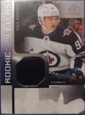 Cole Perfetti #RS-CP Hockey Cards 2021 SP Game Used Rookie Sweaters