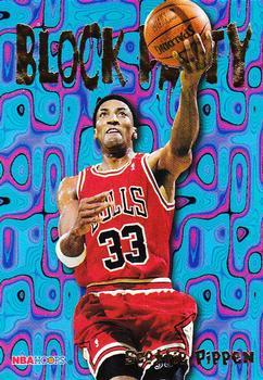 Scottie Pippen #3 Basketball Cards 1995 Hoops Block Party