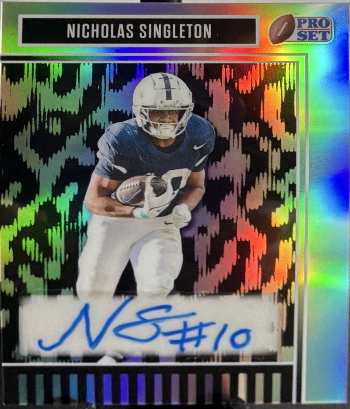 Nicholas Singleton #BA-NS1 2025 Leaf Pro Set Metal Autograph Football