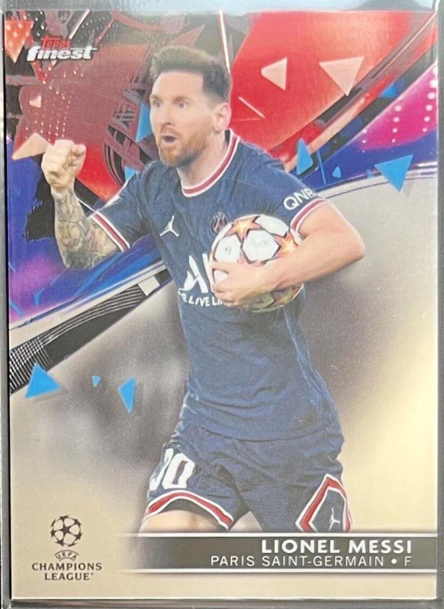 Lionel Messi #1 Soccer Cards 2021 Topps Finest UEFA Champions League