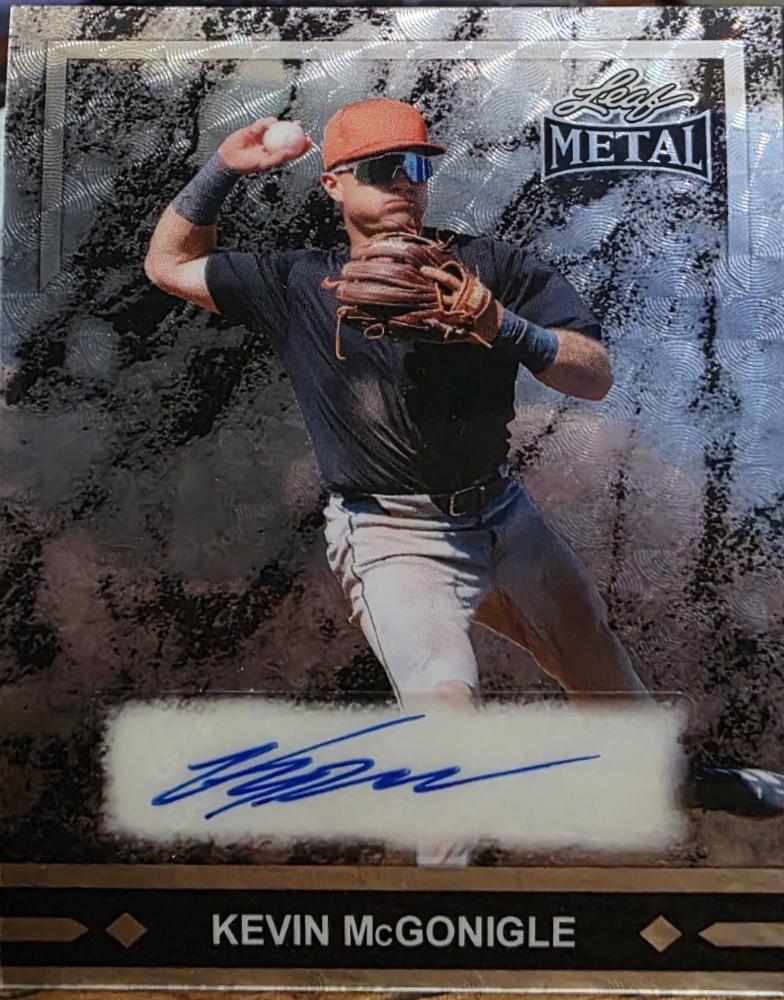 Kevin McGonigle #91A-KMG 2026 Leaf Metal 1991 Gold Leaf Prospects Autograph Baseball