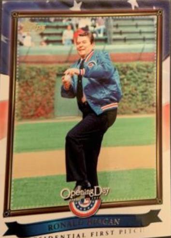 Ronald Reagan #PFP-4 Baseball Cards 2011 Topps Opening Day Presidential First Pitch