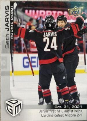 Seth Jarvis #10 Hockey Cards 2021 Upper Deck Game Dated Moments