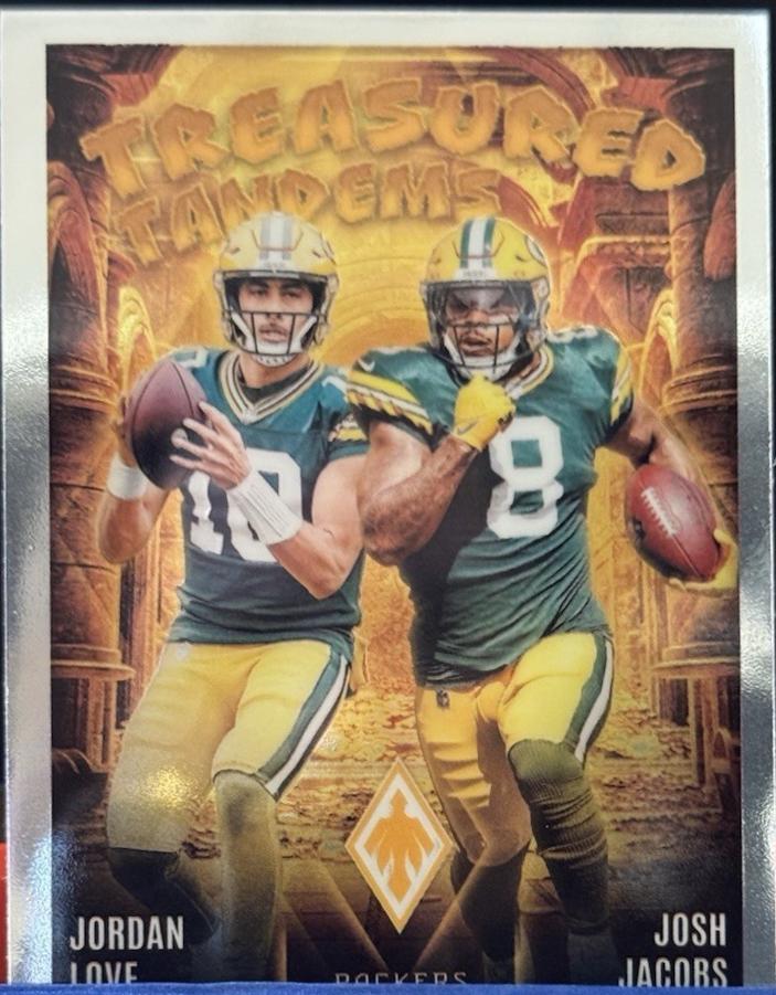 Jordan Love / Josh Jacobs #14 Football Cards 2024 Panini Phoenix Treasured Tandems