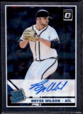 Bryse Wilson #BW Baseball Cards 2019 Panini Donruss Optic Rated Rookie Signatures