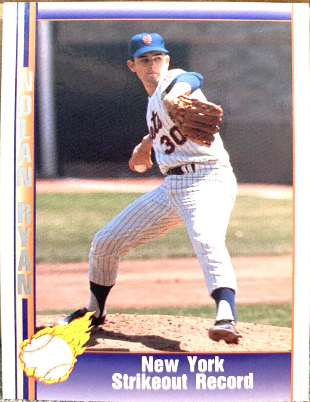 New York Strikeout Record #122 Baseball Cards 1991 Pacific Nolan Ryan